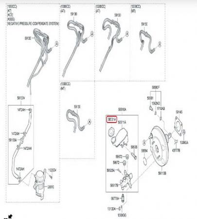 NẮP BÌNH TRỢ LỰC PHANH HYUNDAI ELANTRA 2009 -2015 CHÍNH HÃNG