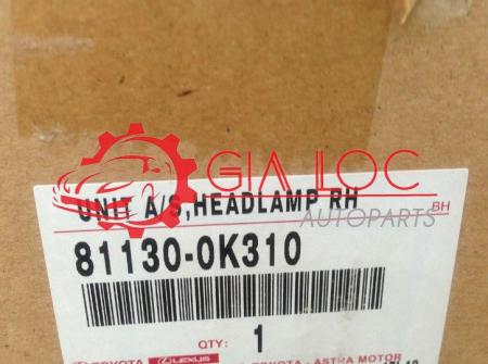 ĐÈN PHA PHẢI TOYOTA INNOVA 2007 -2012 CHÍNH HÃNG