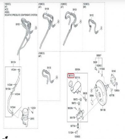 NẮP BÌNH TRỢ LỰC PHANH HYUNDAI SANTAFE 2009 -2018 CHÍNH HÃNG